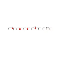 Multi-Pack Red Heart Gem L-Bend Nose Pins 12 Pack - 20 Gauge