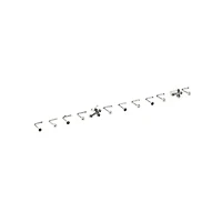 Multi-Pack Cross L-Bend Nose Pins 12 Pack - 20 Gauge