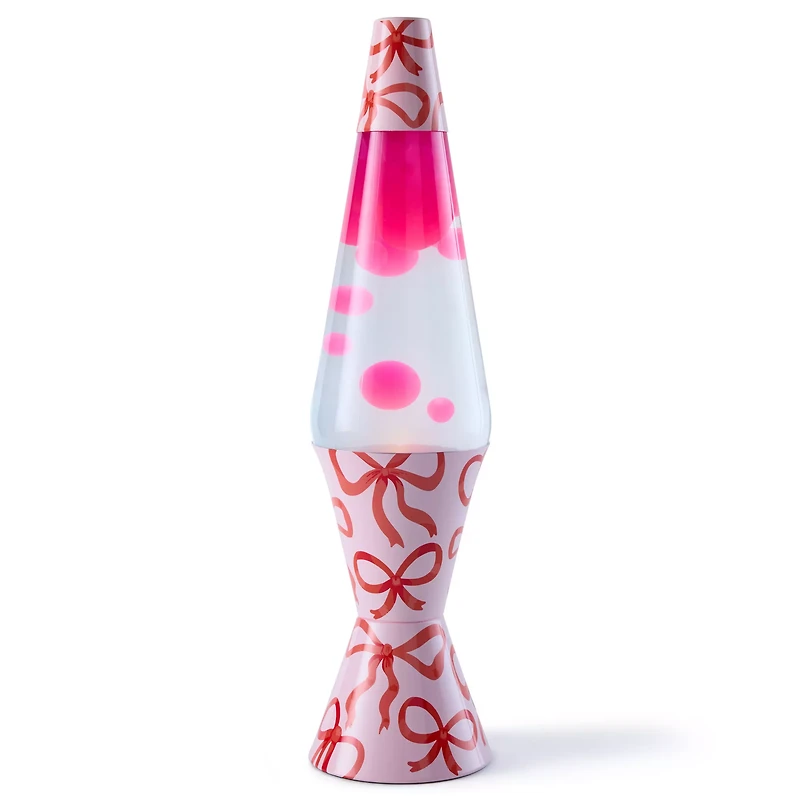 17 Inch Pink and Red Bow Lava Lamp