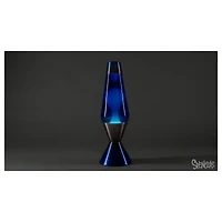 16.3 Inch Metallic Blue and Black Lava Lamp