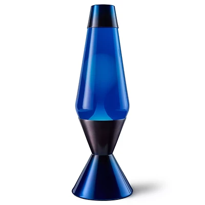 16.3 Inch Metallic Blue and Black Lava Lamp