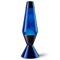 16.3 Inch Metallic Blue and Black Lava Lamp