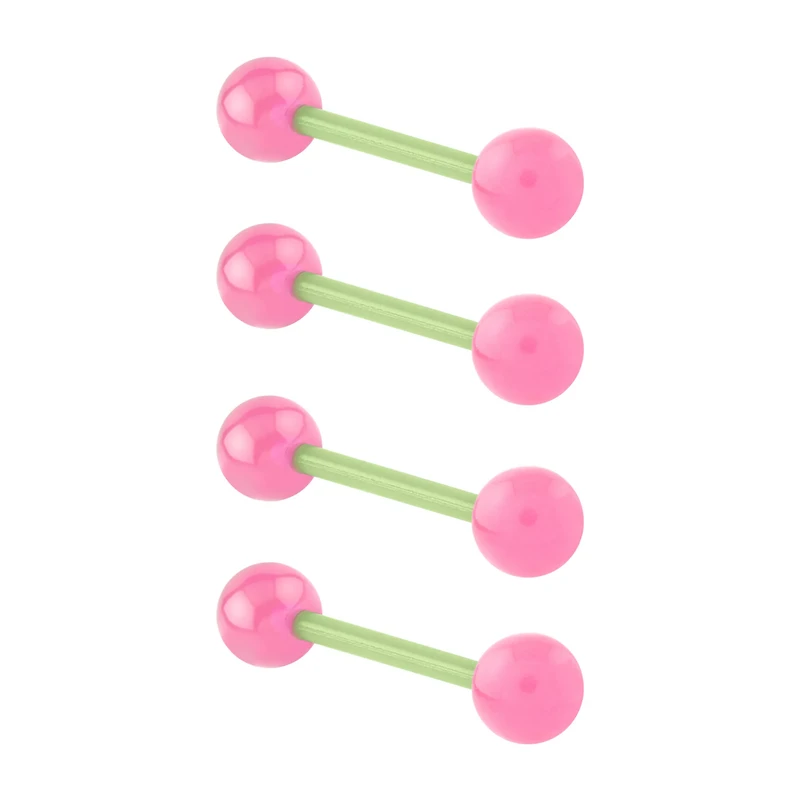 Multi-Pack Glow in the Dark and Green Barbells 4 Pack