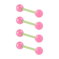 Multi-Pack Glow in the Dark and Green Barbells 4 Pack