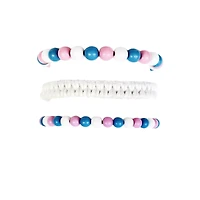 Multi-Pack Trans Pride Braided Cord and Beaded Bracelets - 3 Pack