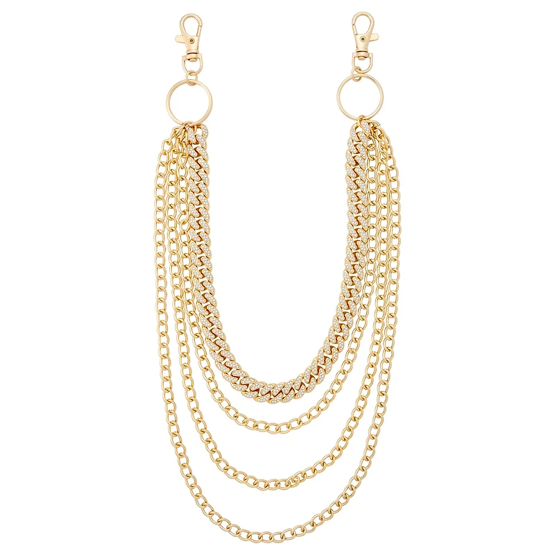 Goldtone 4-Row Wallet Chain