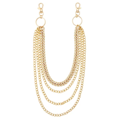Goldtone 4-Row Wallet Chain