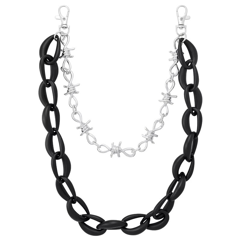 2-Row Barbed Wire Wallet Chain
