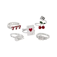Multi-Pack Gambler Glam Rings - 5 Pack