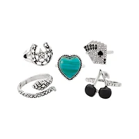 Multi-Pack Jackpot Noir Rings - 5 Pack