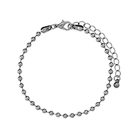 Multi-Pack Silvertone and Black Spiked Chain Bracelets - 5 Pack
