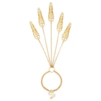 Goldtone Fingertip Hand Chain Bracelet