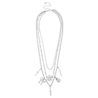 Cat Dagger Pentagram Chain Necklace