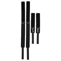 Black Thigh Wrist Cuffs Set - Pleasure Bound