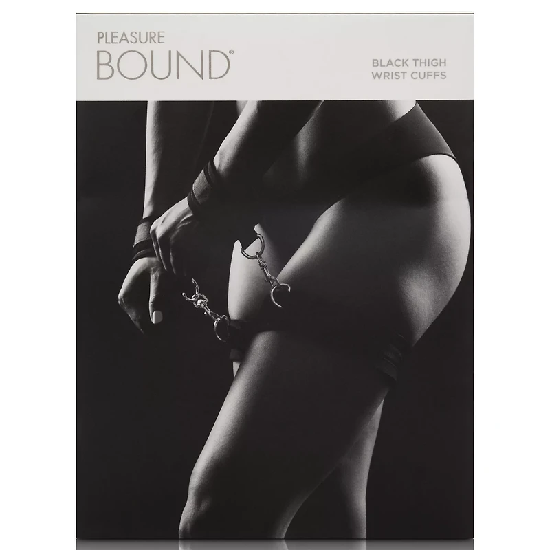 Black Thigh Wrist Cuffs Set - Pleasure Bound