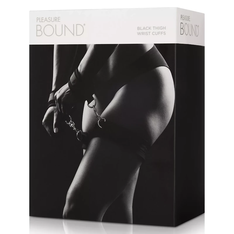 Black Thigh Wrist Cuffs Set - Pleasure Bound