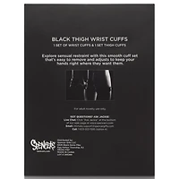 Black Thigh Wrist Cuffs Set - Pleasure Bound