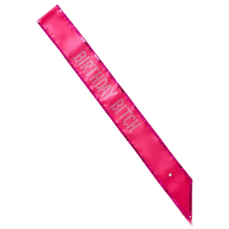 Rhinestone Birthday Bitch Sash