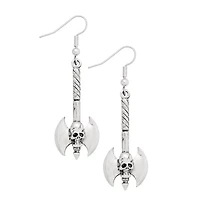 Skull Axe Dangle Earrings