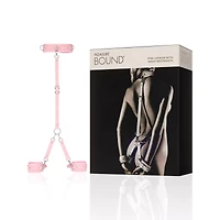 Pink Faux Leather Choker with Wrist Restraints Set - Pleasure Bound