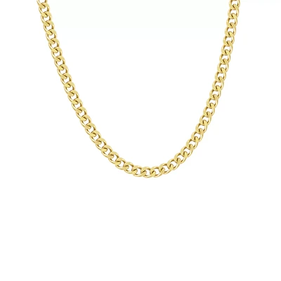 Goldtone Curb Link Chain Necklace