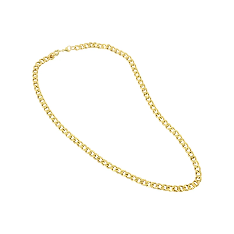 Goldtone Curb Link Chain Necklace