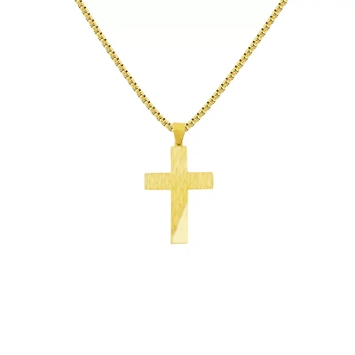 Goldtone Cross Chain Necklace