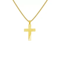 Goldtone Cross Chain Necklace