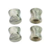 Green Onyx Stone Plugs and Tunnels - 2 Pair