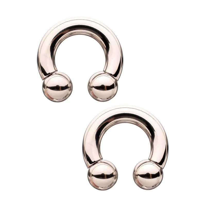 Silver-Plated Horseshoe Rings