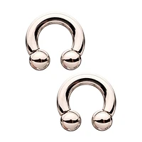Silver-Plated Horseshoe Rings