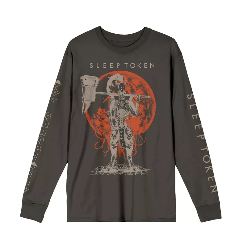 Sleep Token Long Sleeve Charcoal T Shirt