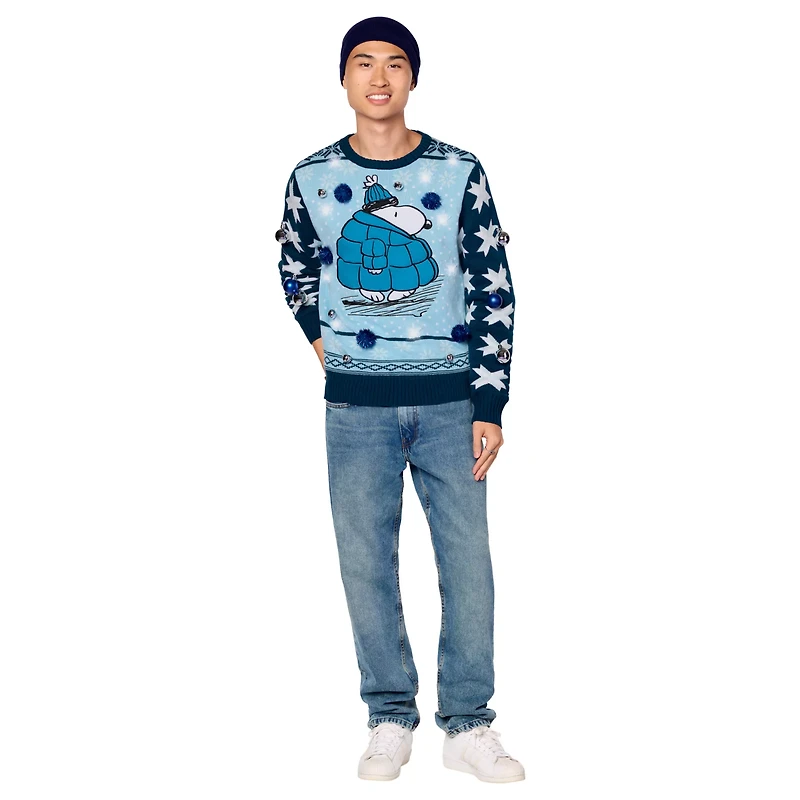 Light-Up Snoopy Bundled Up Christmas Sweater - Peanuts
