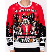 Light-Up Art the Clown Santa Claus Christmas Sweater - Terrifier 3