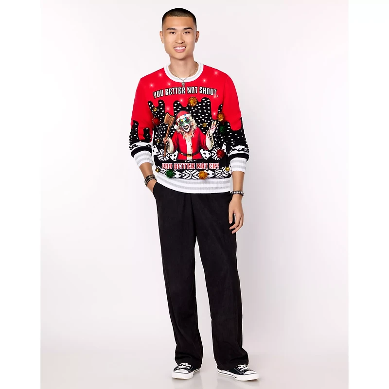 Light-Up Art the Clown Santa Claus Christmas Sweater - Terrifier 3