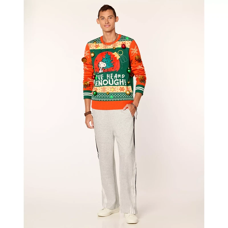 Light-Up Snoopy I've Heard Enough Christmas Sweater - The Peanuts