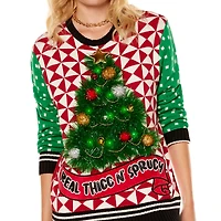 Light-Up Real Thicc n' Sprucy Christmas Sweater
