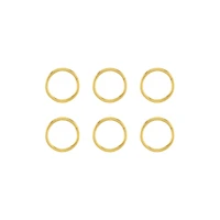 Multi-Pack 14K Gold-Plated Hinged Hoops 6 Pack - 16 Gauge