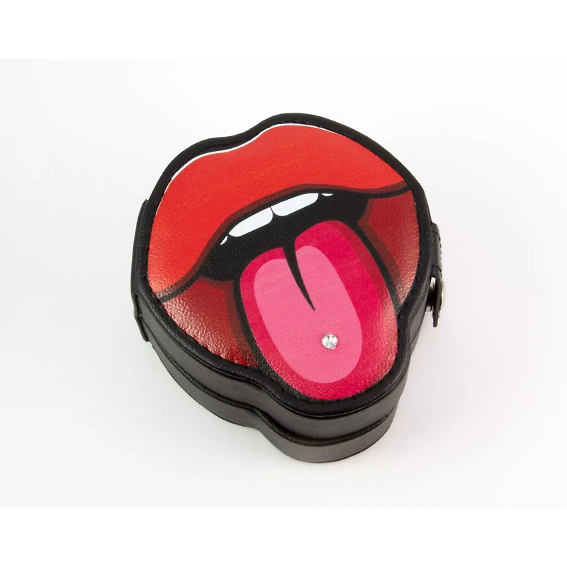 Red Lips and Tongue Travel Case