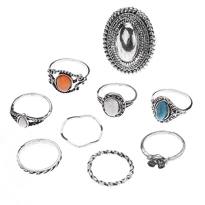 Multi-Pack Mystic Crystal Rings - 9 Pack