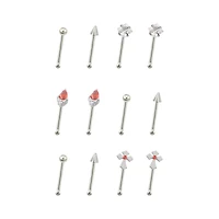 Multi-Pack CZ Cross Nose Pins