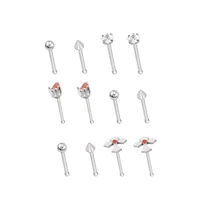 Multi-Pack CZ Cross Nose Pins