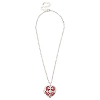Pink Heart Locket Necklace