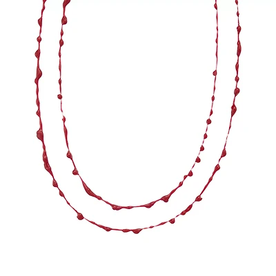 2 Row Blood Drip Chain Choker Necklace