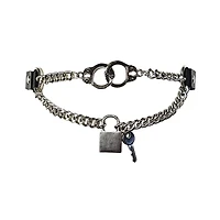O-Ring Lock Key Drop Choker Necklace