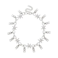 Barbed Wire Teeth Chain Choker Necklace