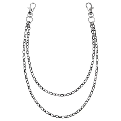 2 Row Black Chain Link Wallet Chain