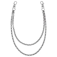 2 Row Black Chain Link Wallet Chain