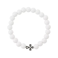 Multi-Pack Cross Black and White Beaded Bracelets - 2 Pack
