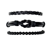 Multi-Pack Knotted Rope and Bead Bracelets - 3 Pack